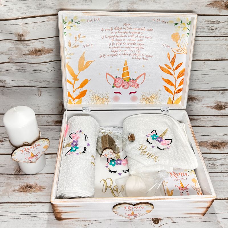 Trusou Botez Fetita Personalizat #Unicorn Head