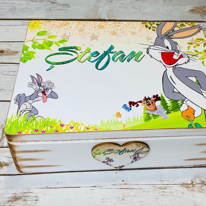 Cutie Botez Lemn #Bugs Bunny - imagine 3