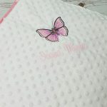 Paturică Personalizată Fluturi Roz1