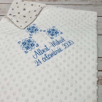 Paturica botez personalizata cadou