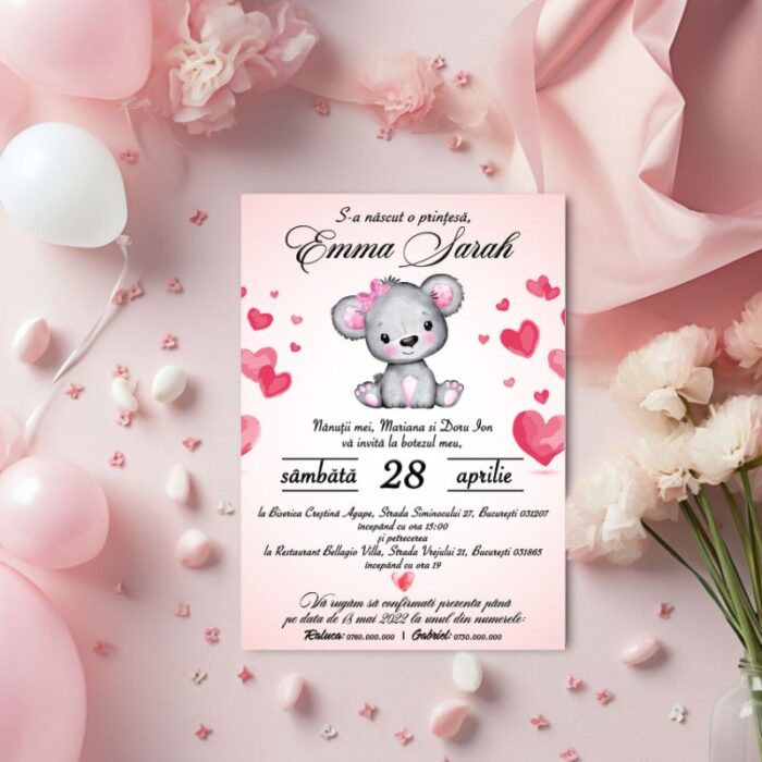 Invitație Botez Ursuleață