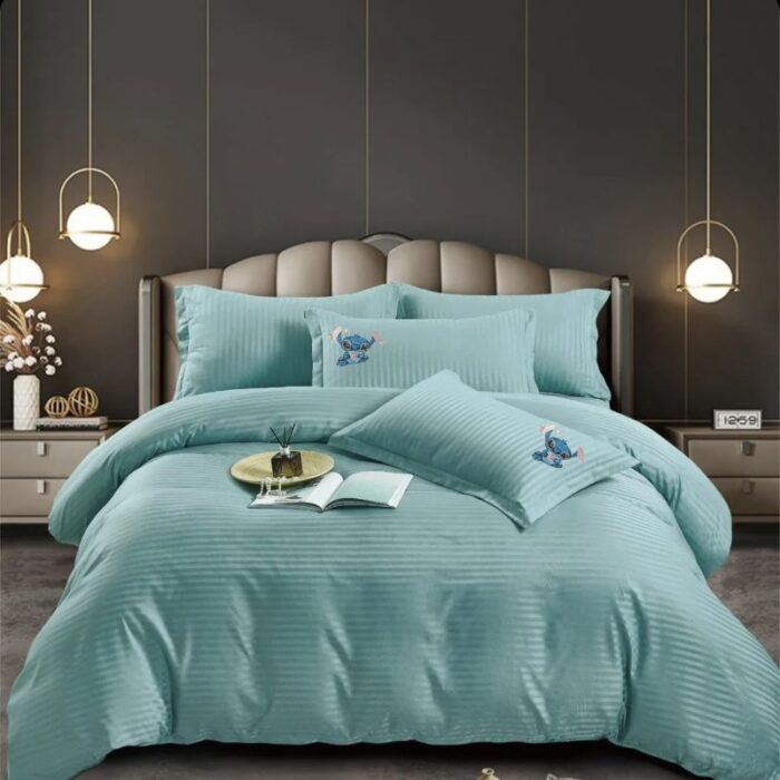 Lenjerie Pat Bumbac Damasc Bleo1 - imagine 2