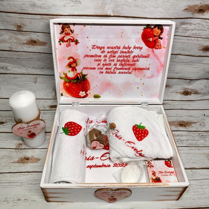 Trusou Botez Fetita Personalizat Capsunica - imagine 2