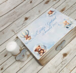 Trusou Botez Baiat Personalizat Ursulet Baby Blue - imagine 2