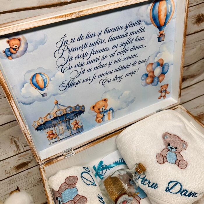 Trusou Botez Personalizat Ursuleti Carusel - imagine 3